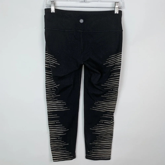 ATHLETA Black Gel Leggings Capri Athletic Cropped - Picture 5 of 8